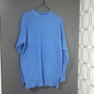 Sunwear Heavy Weight Waffle Thermal Shirt Long Sleeve Top Underwear Sz 2XL Blue